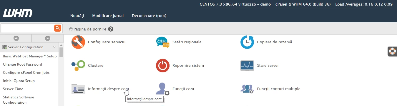informati despre cont webuzo