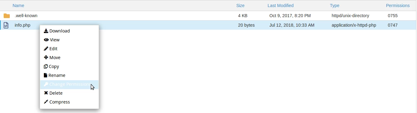 Setting file and folder permissions using File Manager in cPanel | Hostico